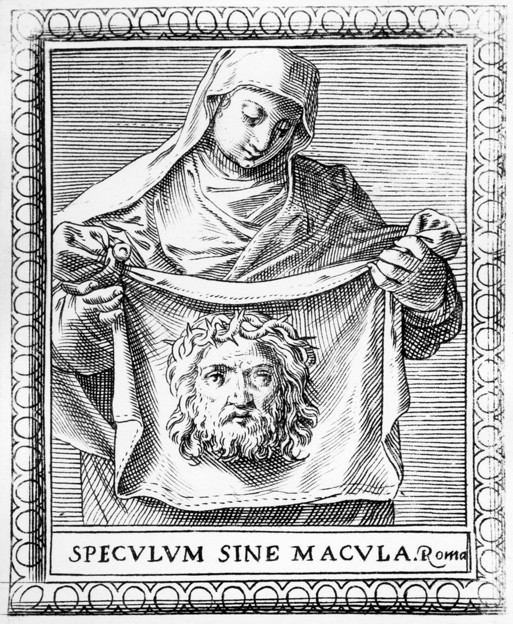Verónica sosteniendo el Sudario, 1581 de Agostino Carracci