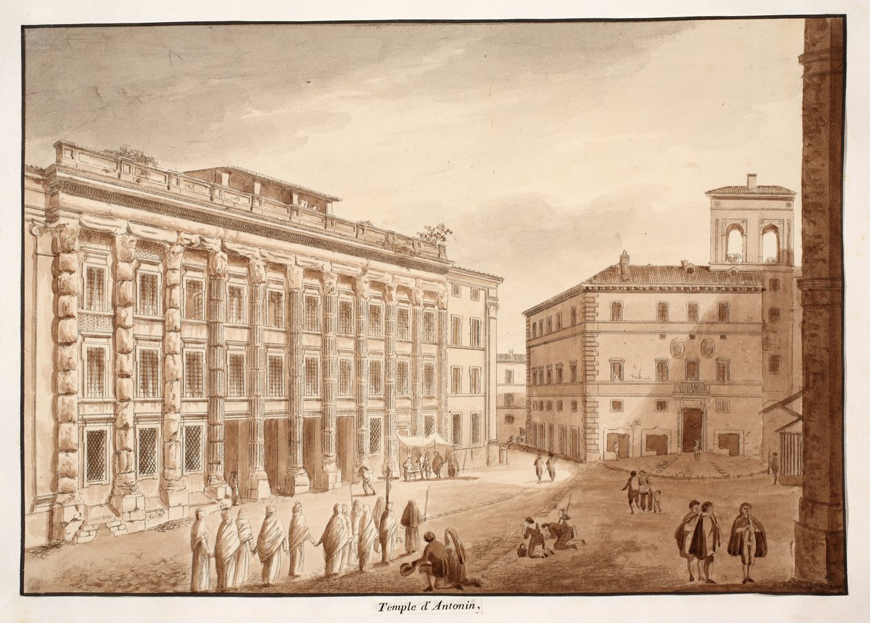 Templo Antonino, 1833 de Agostino Tofanelli