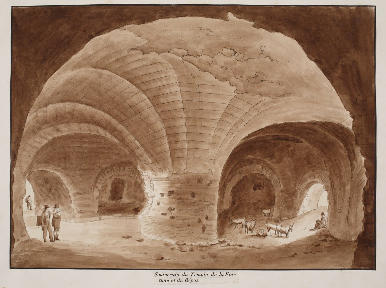 Sótano del Templo de la Fortuna y el Descanso, 1833 de Agostino Tofanelli