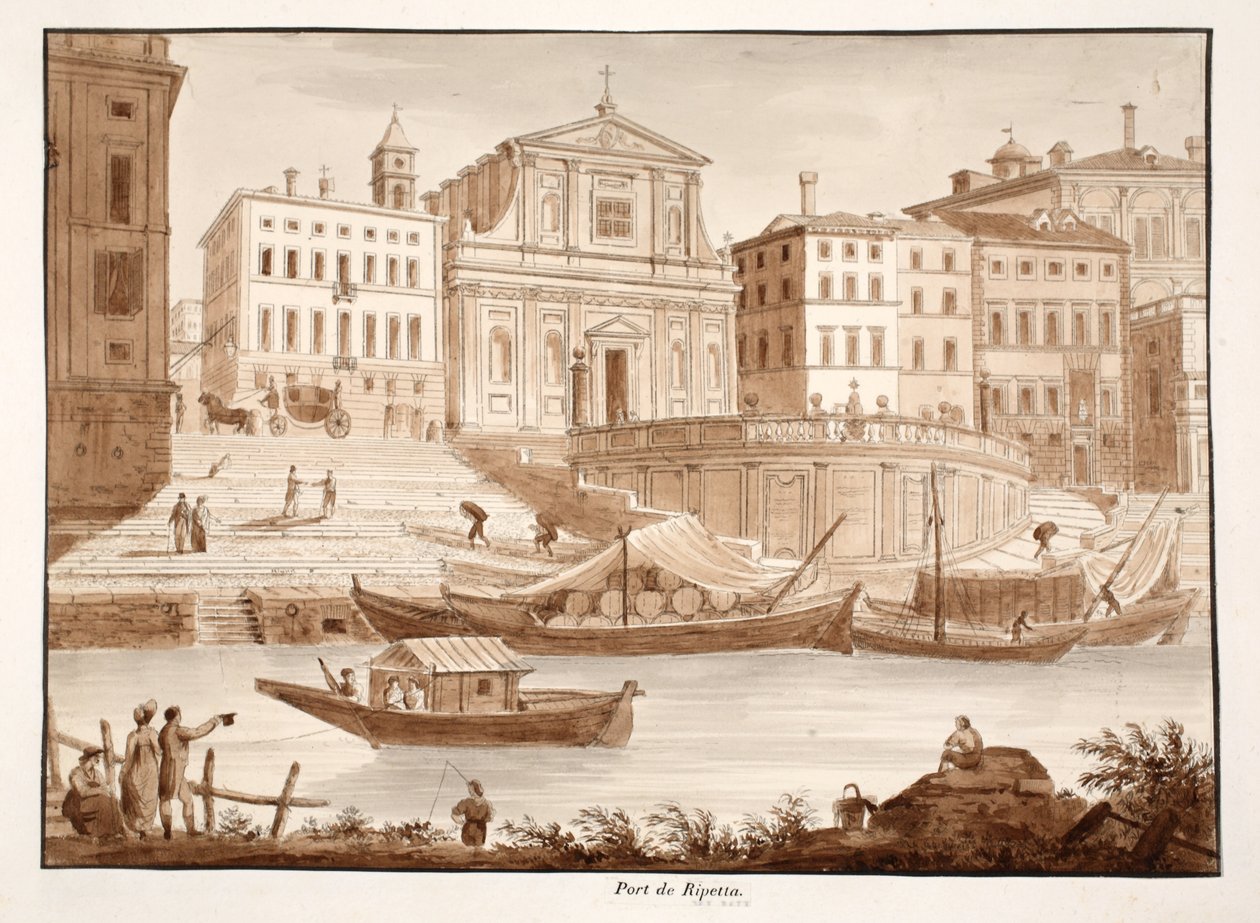 Porto di Ripetta, 1833 de Agostino Tofanelli