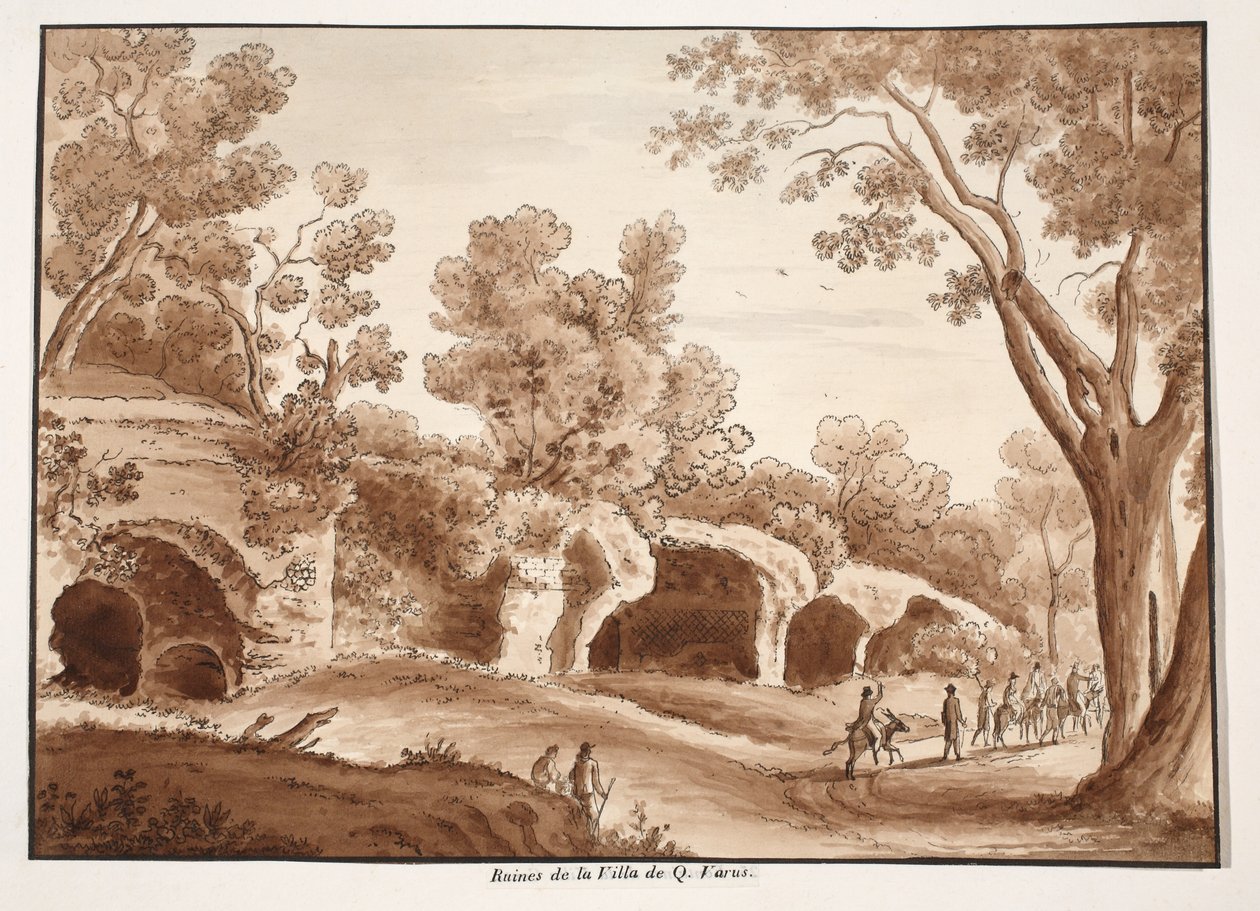 Ruinas de la Villa de Quintilius Varus, 1833 de Agostino Tofanelli