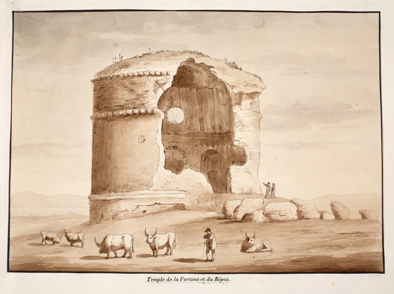 Templo de la Fortuna y el Descanso, 1833 de Agostino Tofanelli