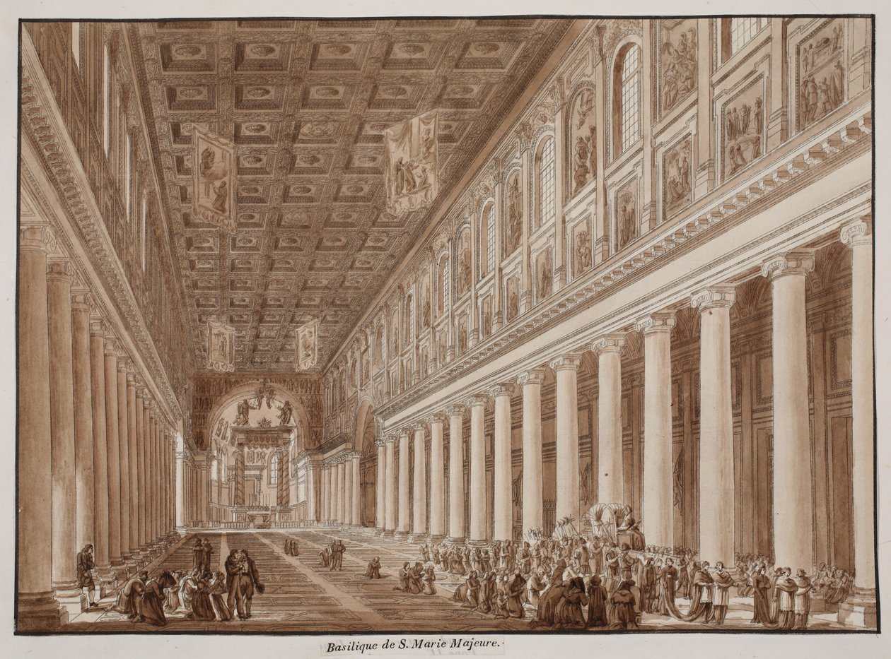 La Basílica de Santa María la Mayor, 1833 de Agostino Tofanelli