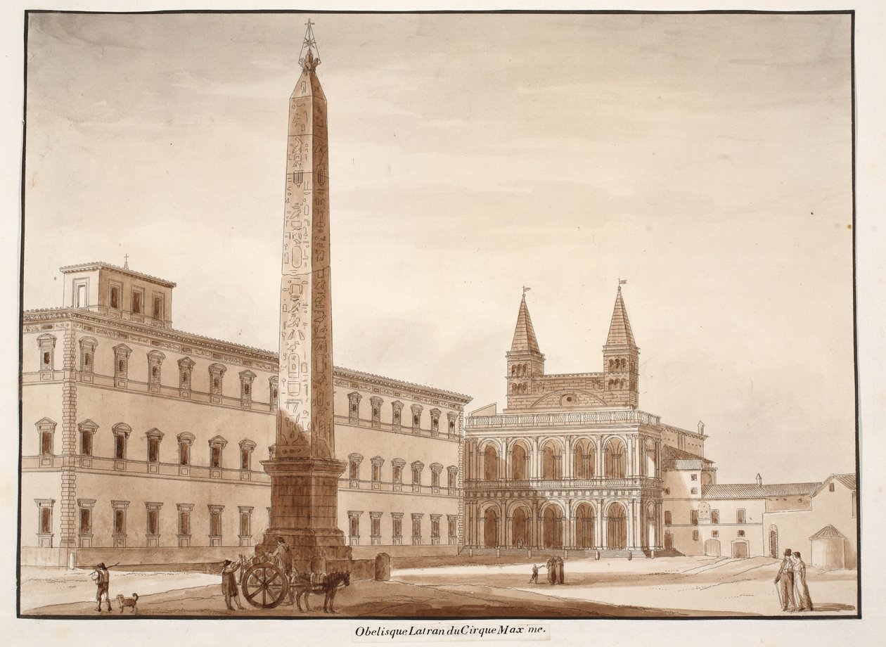 El obelisco de Letrán, del Circo Máximo de Agostino Tofanelli