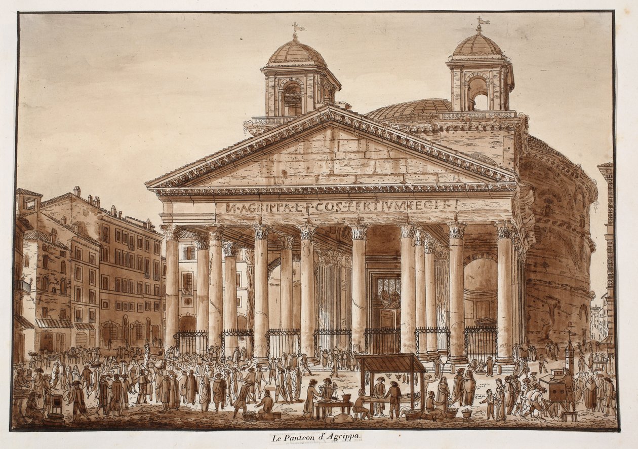 El Panteón de Agripa, 1833 de Agostino Tofanelli