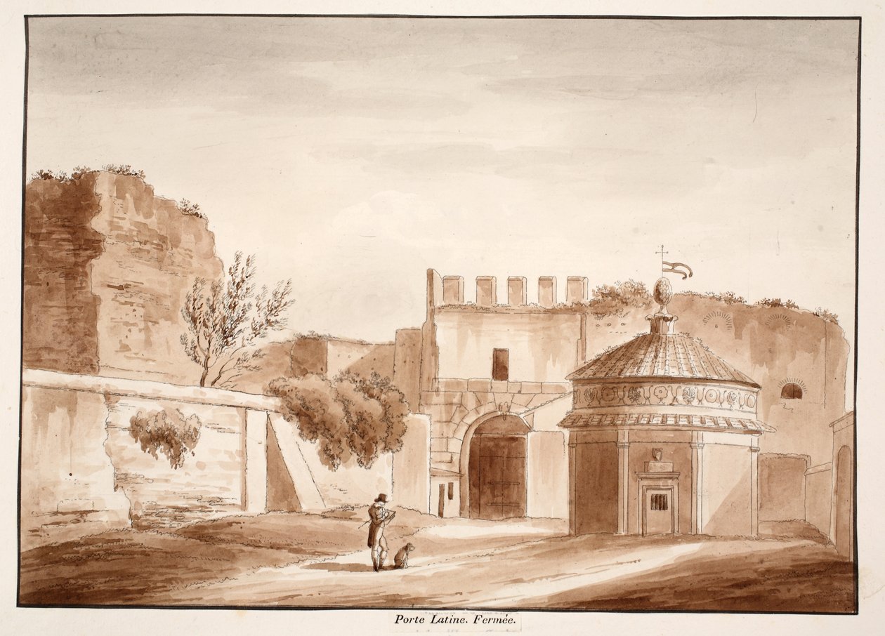 La Porta Latina, cerrada, 1833 de Agostino Tofanelli