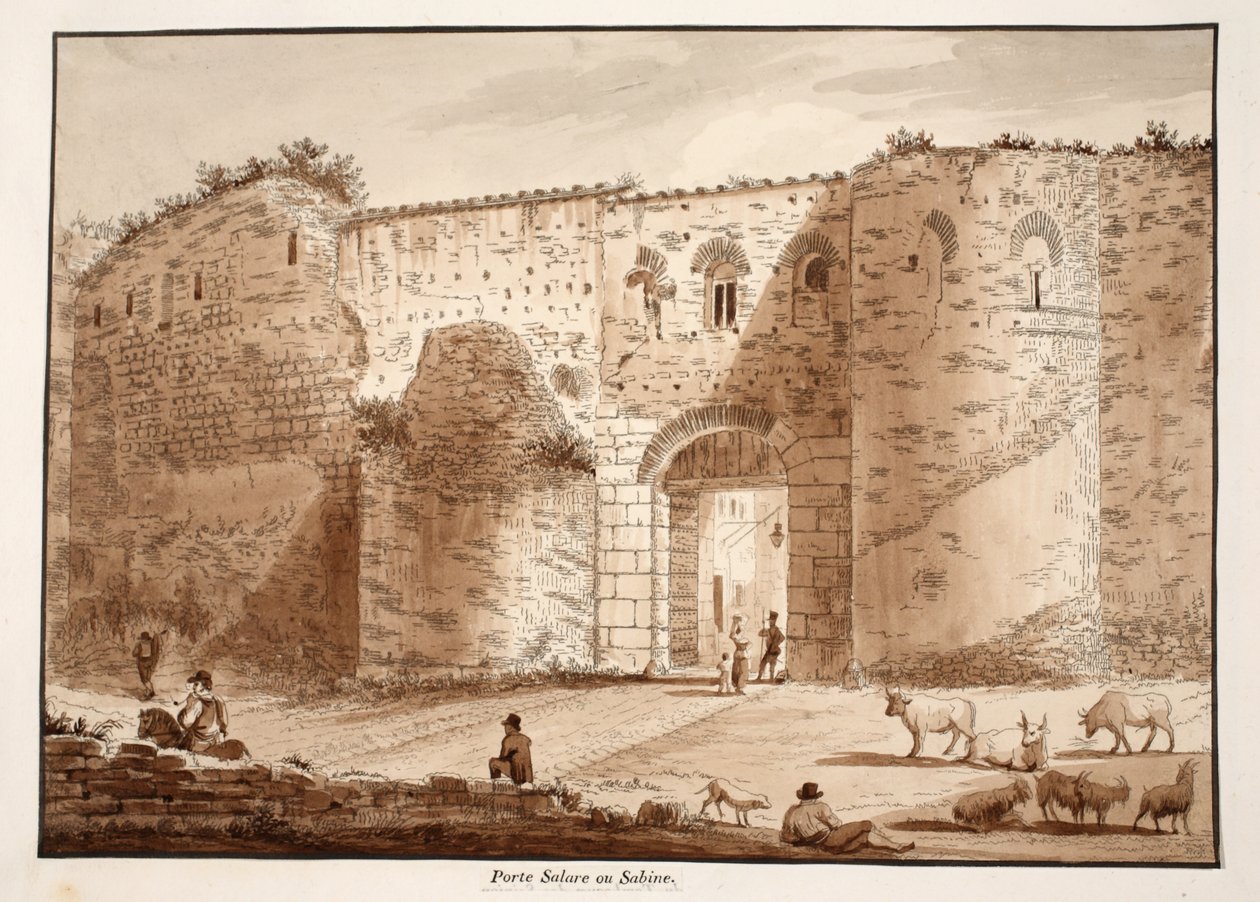 La Porta Salaria, o Puerta Sabina, 1833 de Agostino Tofanelli