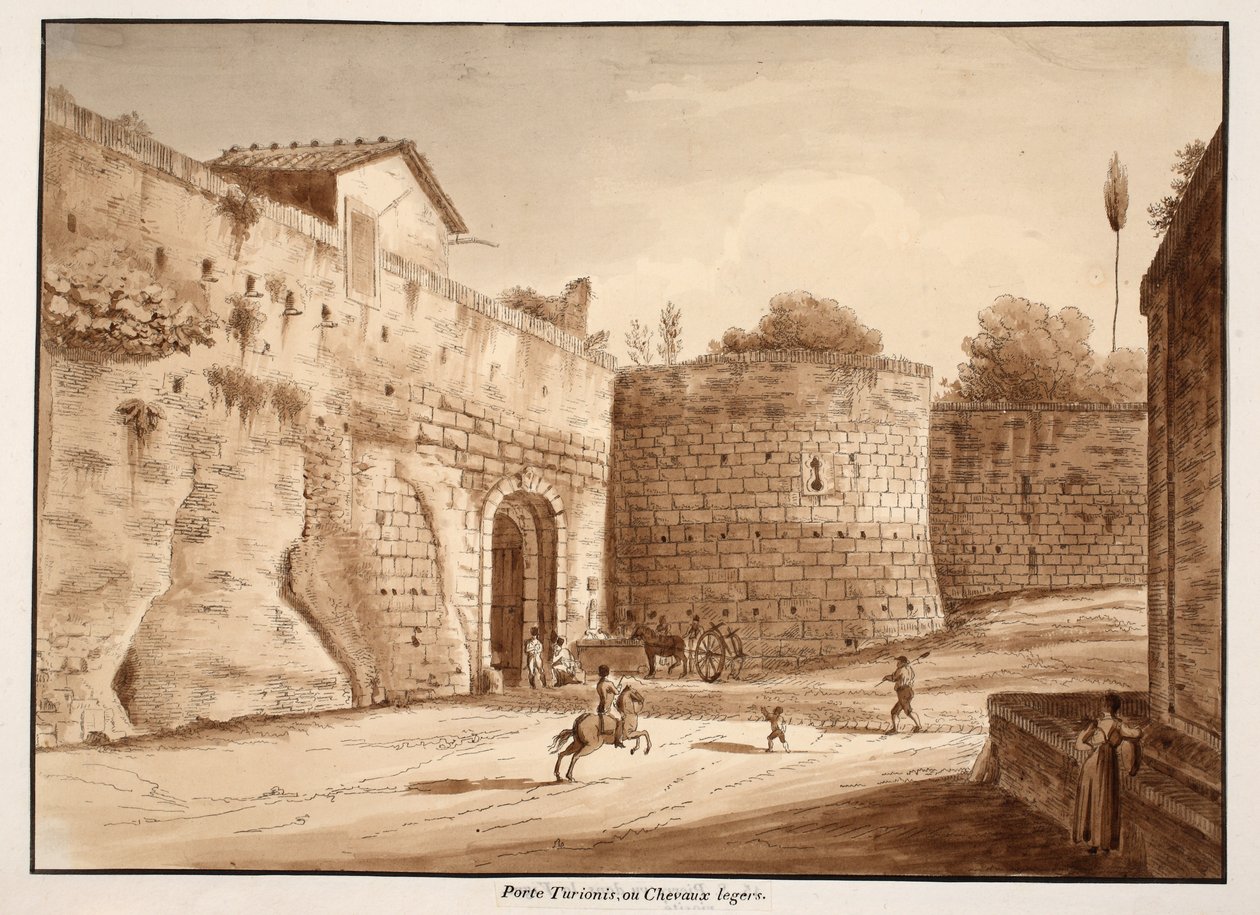 La Porta Turrionis, o Cavalleggeri, 1833 de Agostino Tofanelli