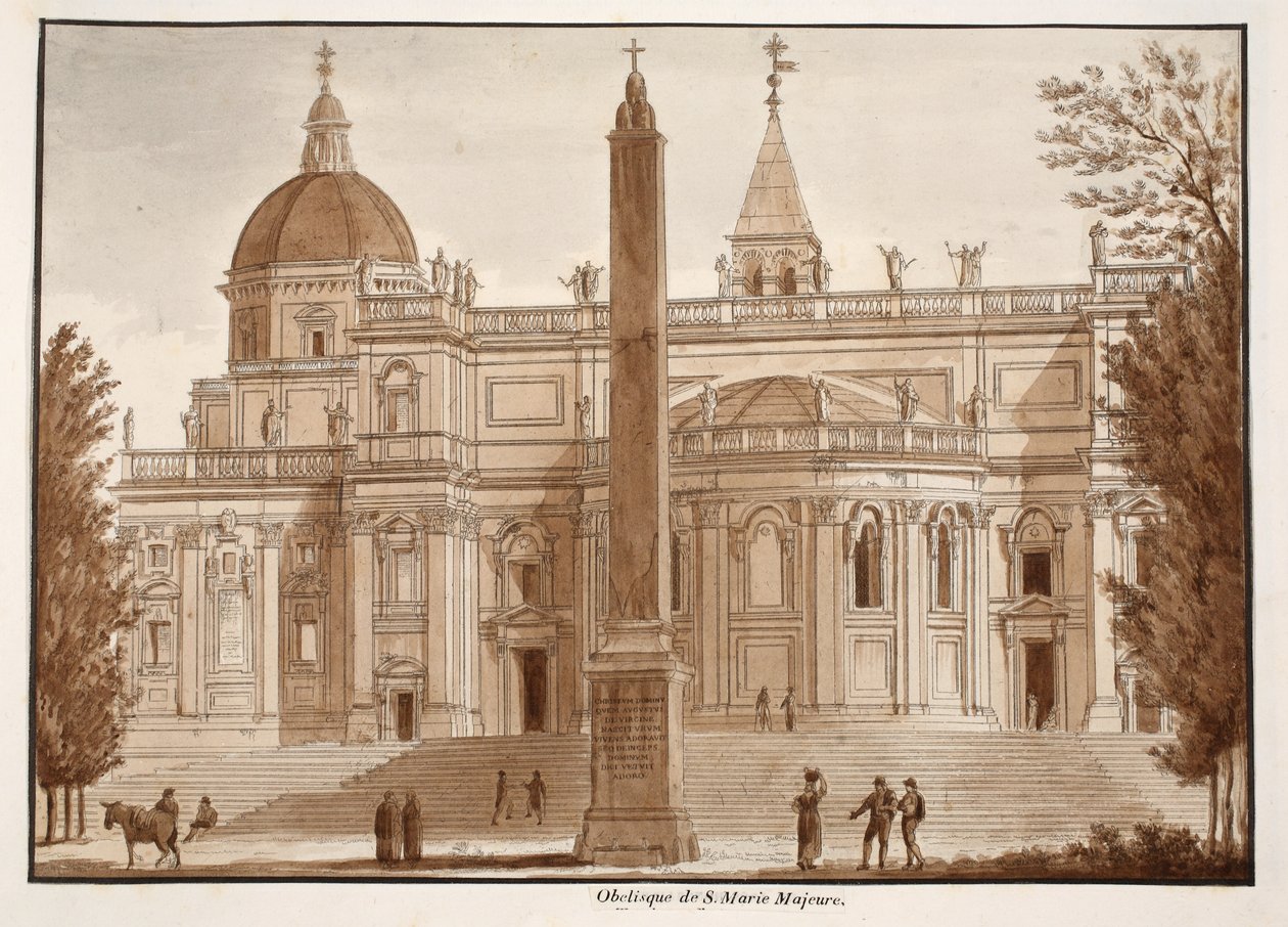 El obelisco de Santa Maria Maggiore, 1833 de Agostino Tofanelli