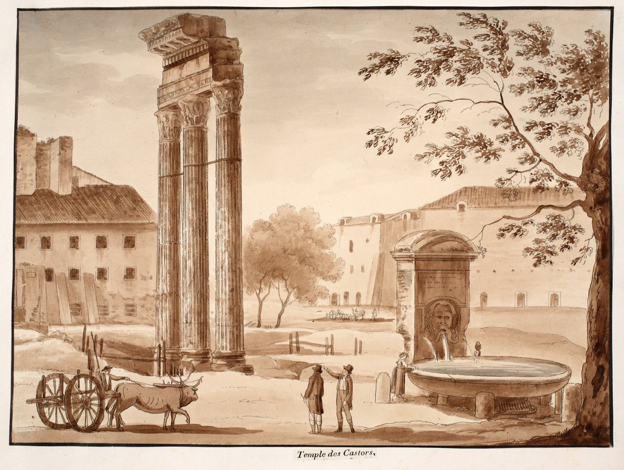 El Templo de Castor, 1833 de Agostino Tofanelli