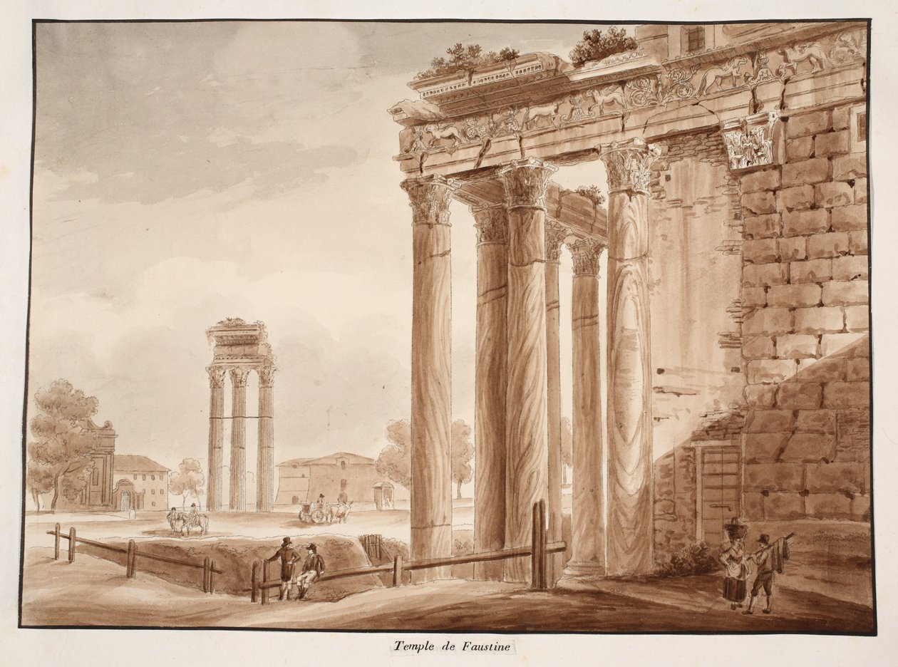 El Templo de Faustina, 1833 de Agostino Tofanelli