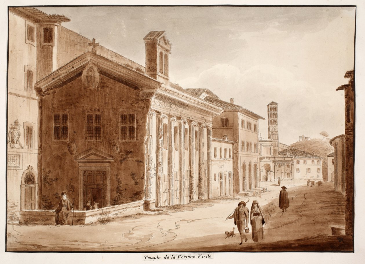 El Templo de Fortuna Virilis, 1833 de Agostino Tofanelli