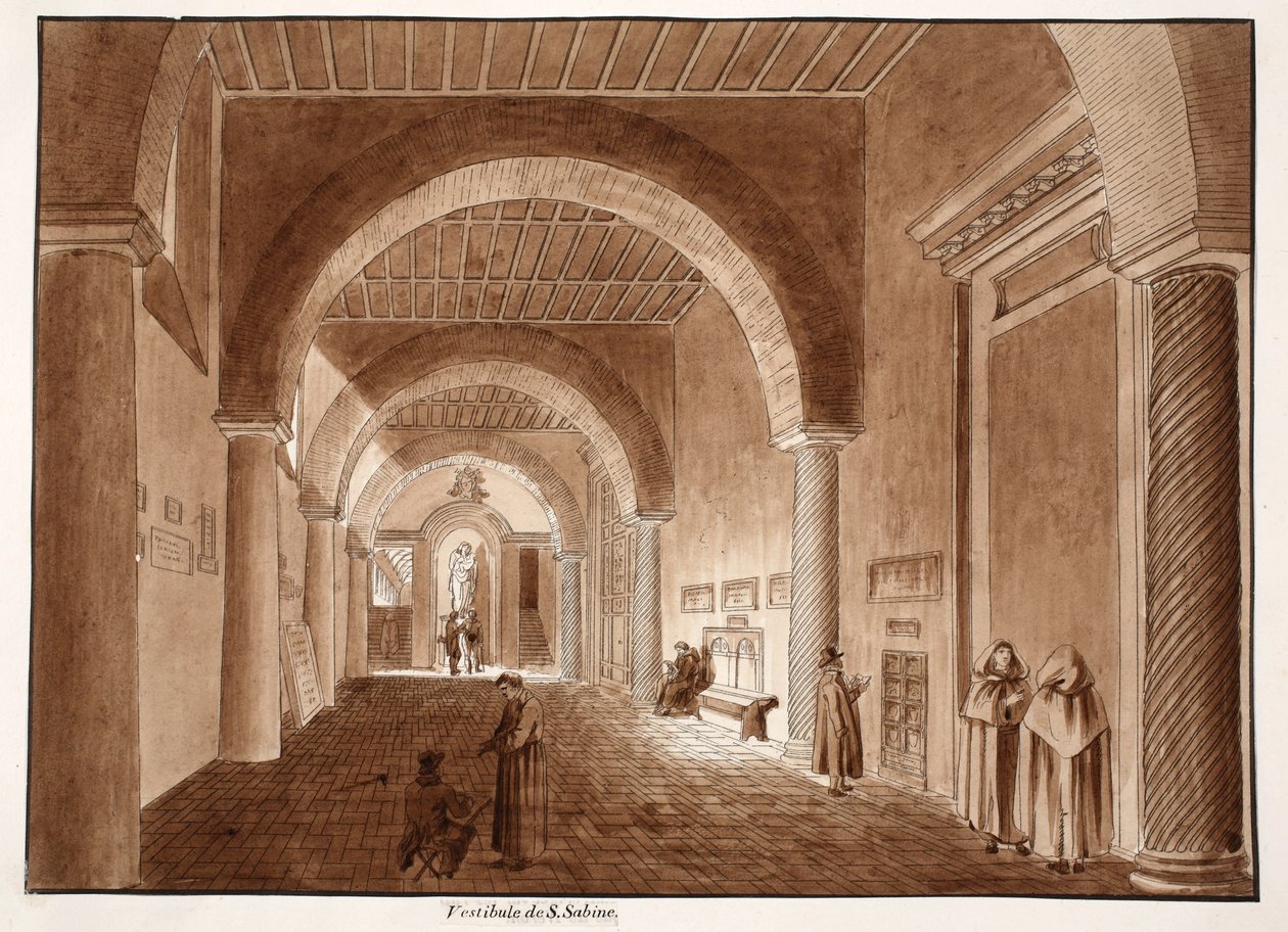 El vestíbulo de Santa Sabina, 1833 de Agostino Tofanelli