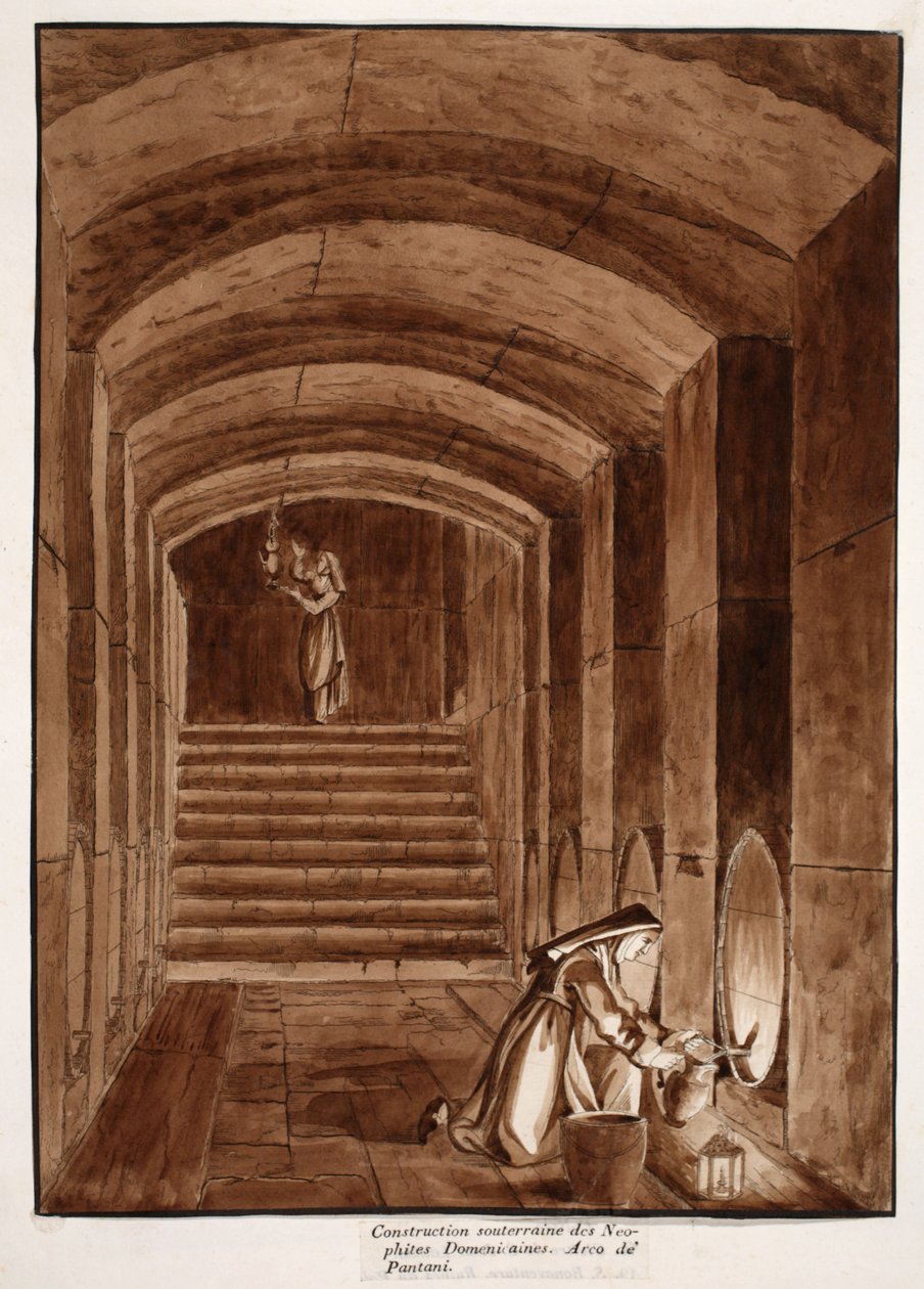 El edificio subterráneo de las monjas dominicas neófitas. Arco dei Pantani, 1833 de Agostino Tofanelli