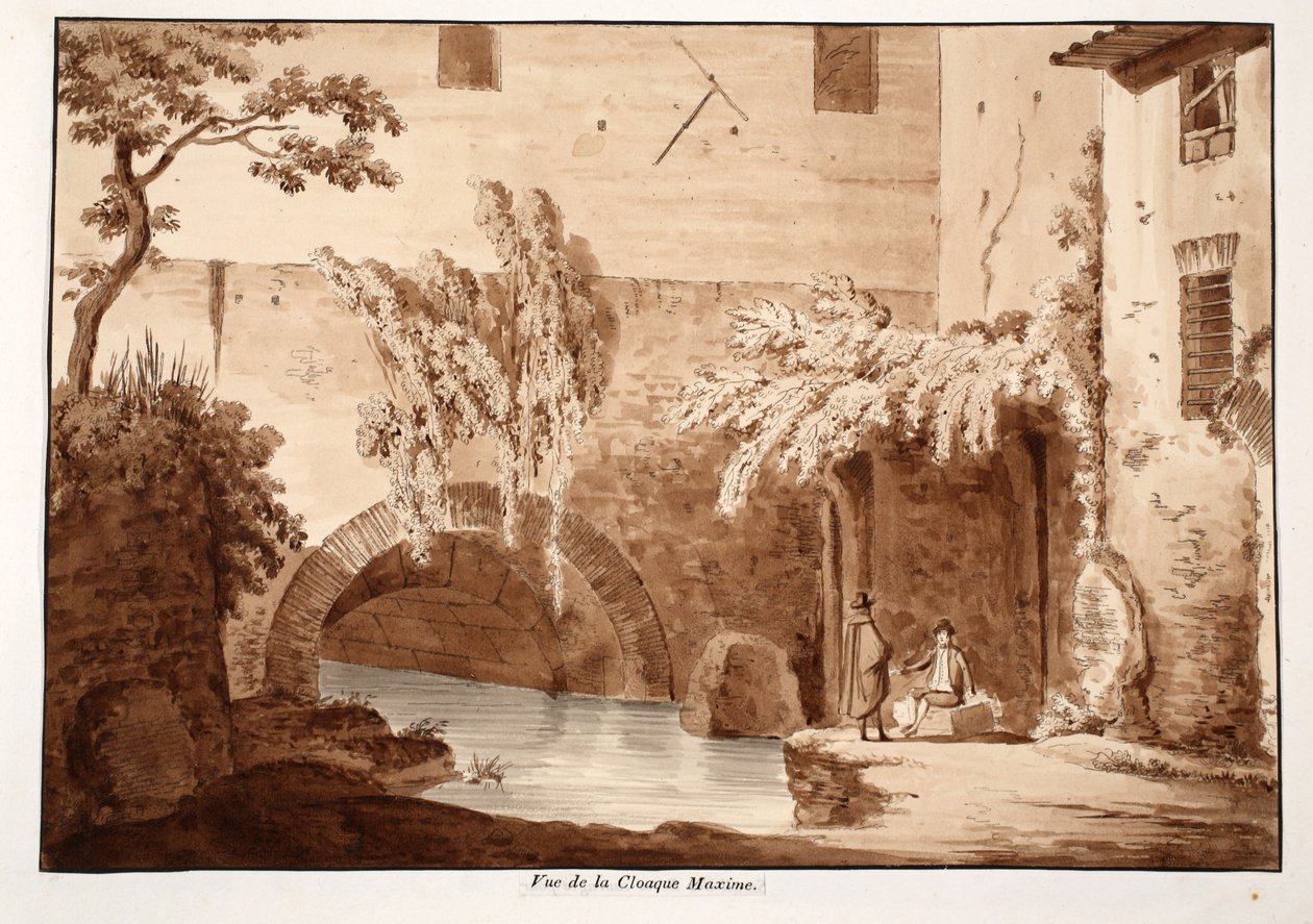 Vista de la Cloaca Máxima, 1833 de Agostino Tofanelli