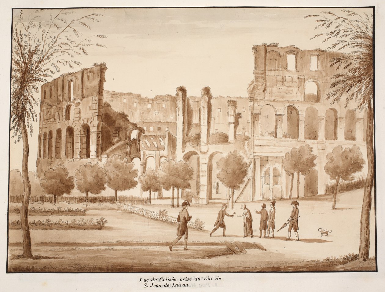Vista del Coliseo desde el lado de San Juan de Letrán, 1833 de Agostino Tofanelli