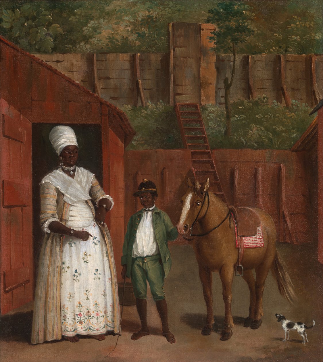 Una madre con su hijo y un pony, ca. 1775 de Agostino Brunias