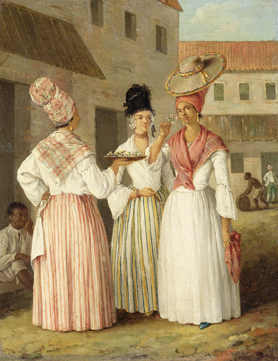 Una florista antillana y dos otras mujeres libres de color, c.1769 de Agostino Brunias