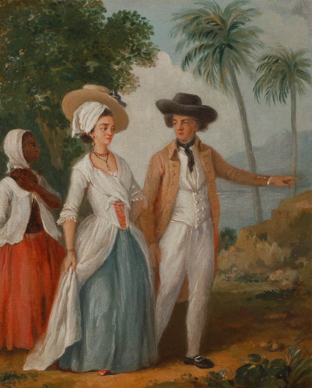 Plantador y su esposa, con un sirviente de Agostino Brunias