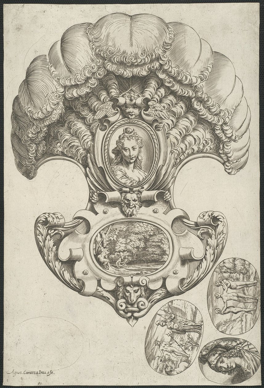 Un cabecero en forma de abanico de Agostino Carracci