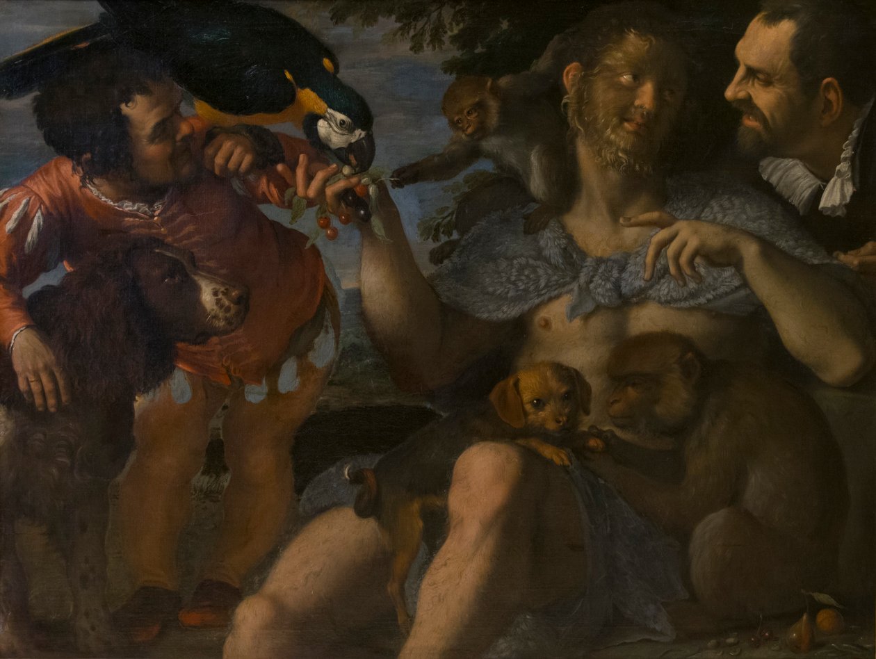 Arrigo Peloso, Pietro Matto y Amon Nano, c. 1598 de Agostino Carracci