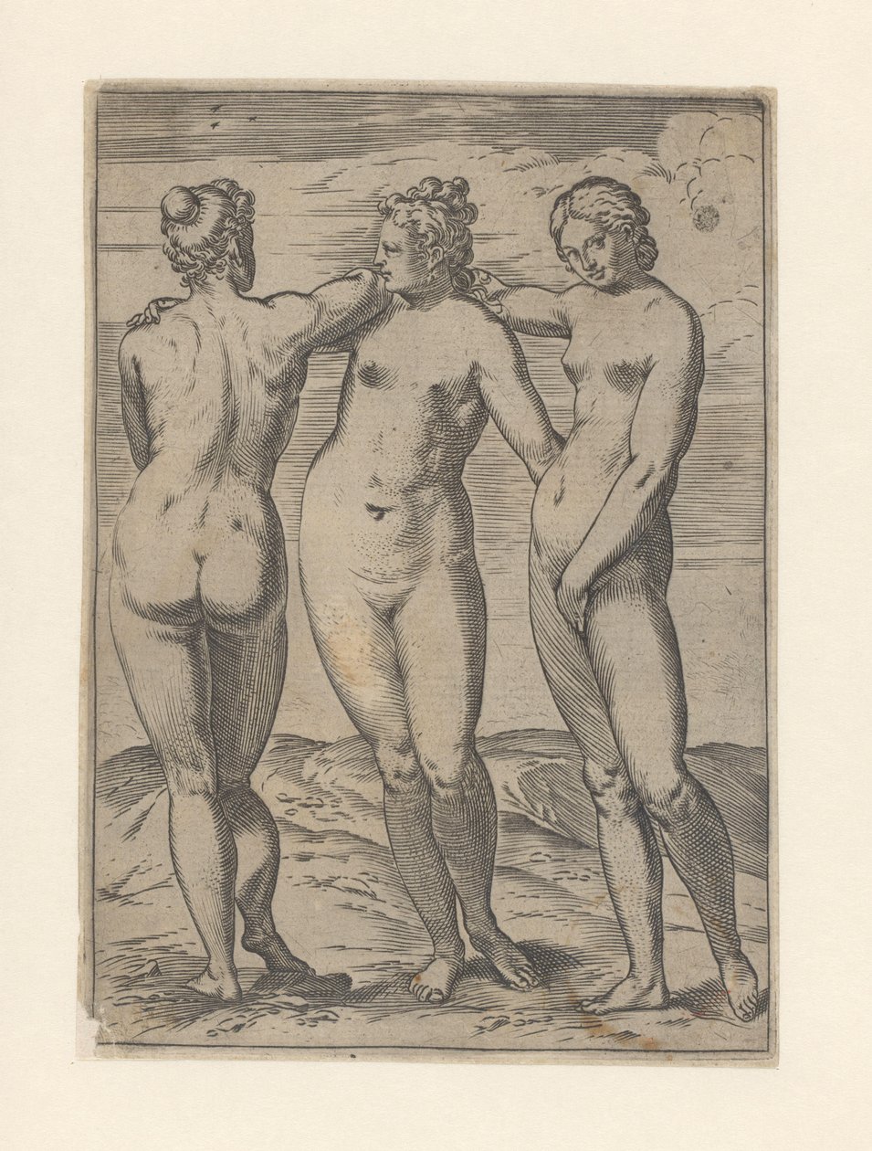 Las Tres Gracias
Lascivie (título de la serie) de Agostino Carracci