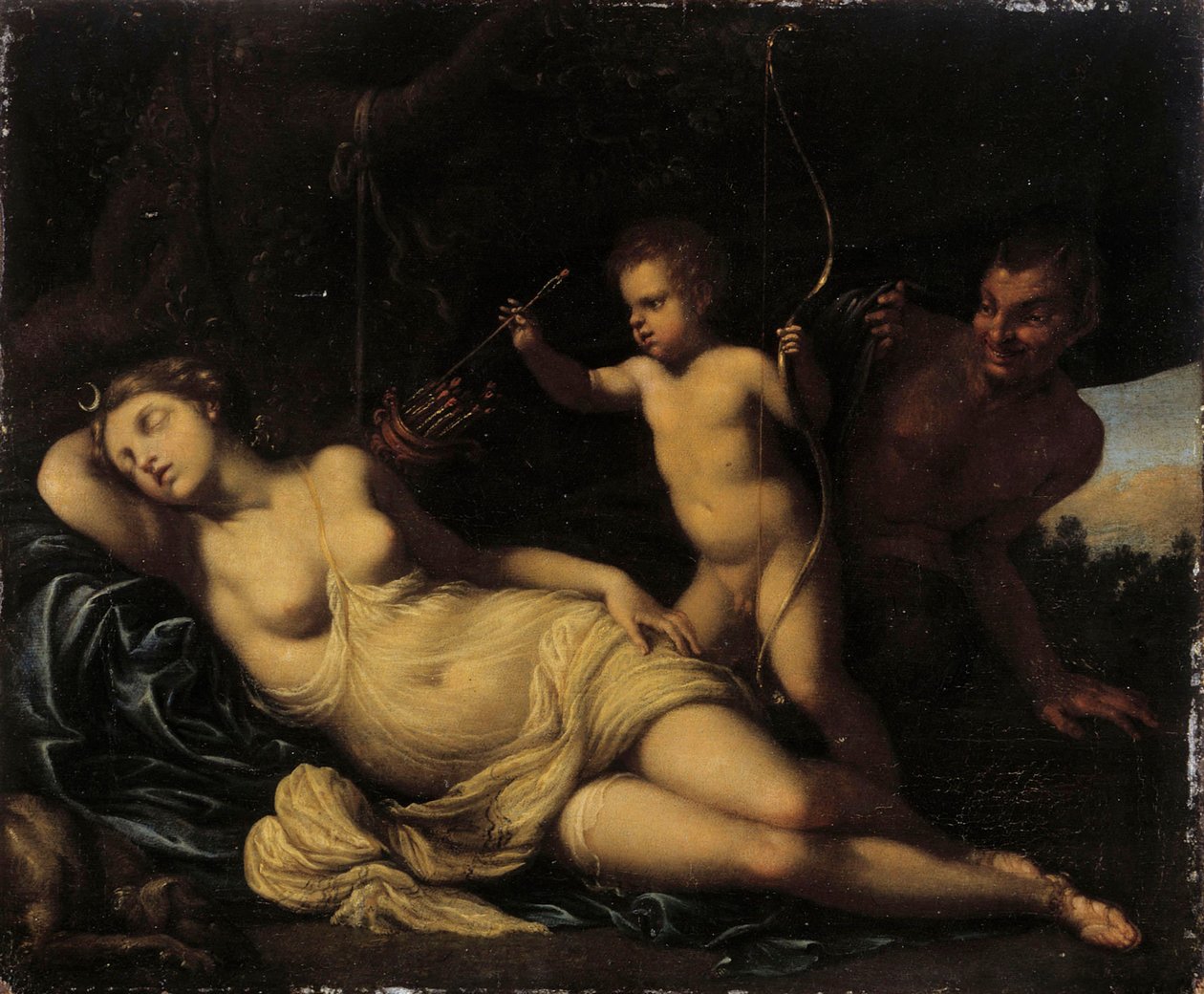 Diana durmiendo de Agostino Carracci