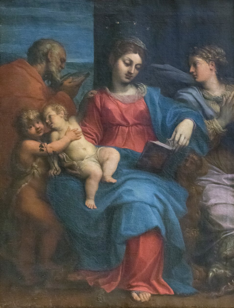 La Sagrada Familia con Santa Margarita de Agostino Carracci