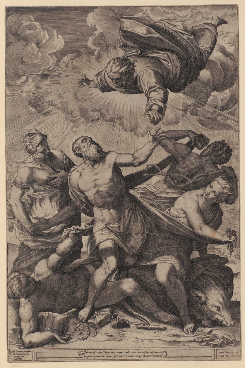 Matrimonio místico de Santa Catalina de Agostino Carracci