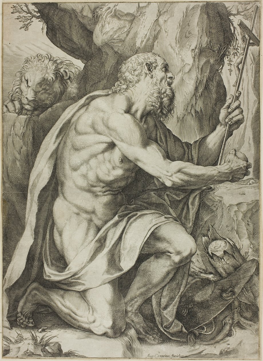 San Jerónimo en penitencia de Agostino Carracci