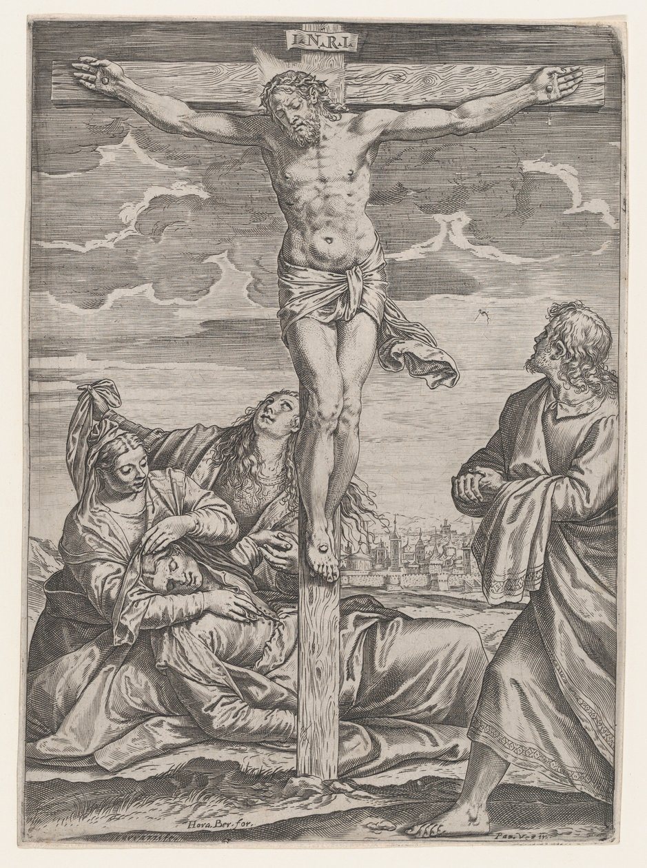 La crucifixión de Agostino Carracci