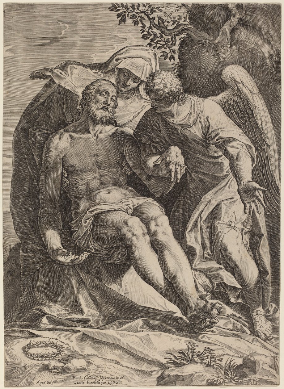 Piedad de Agostino Carracci after Veronese