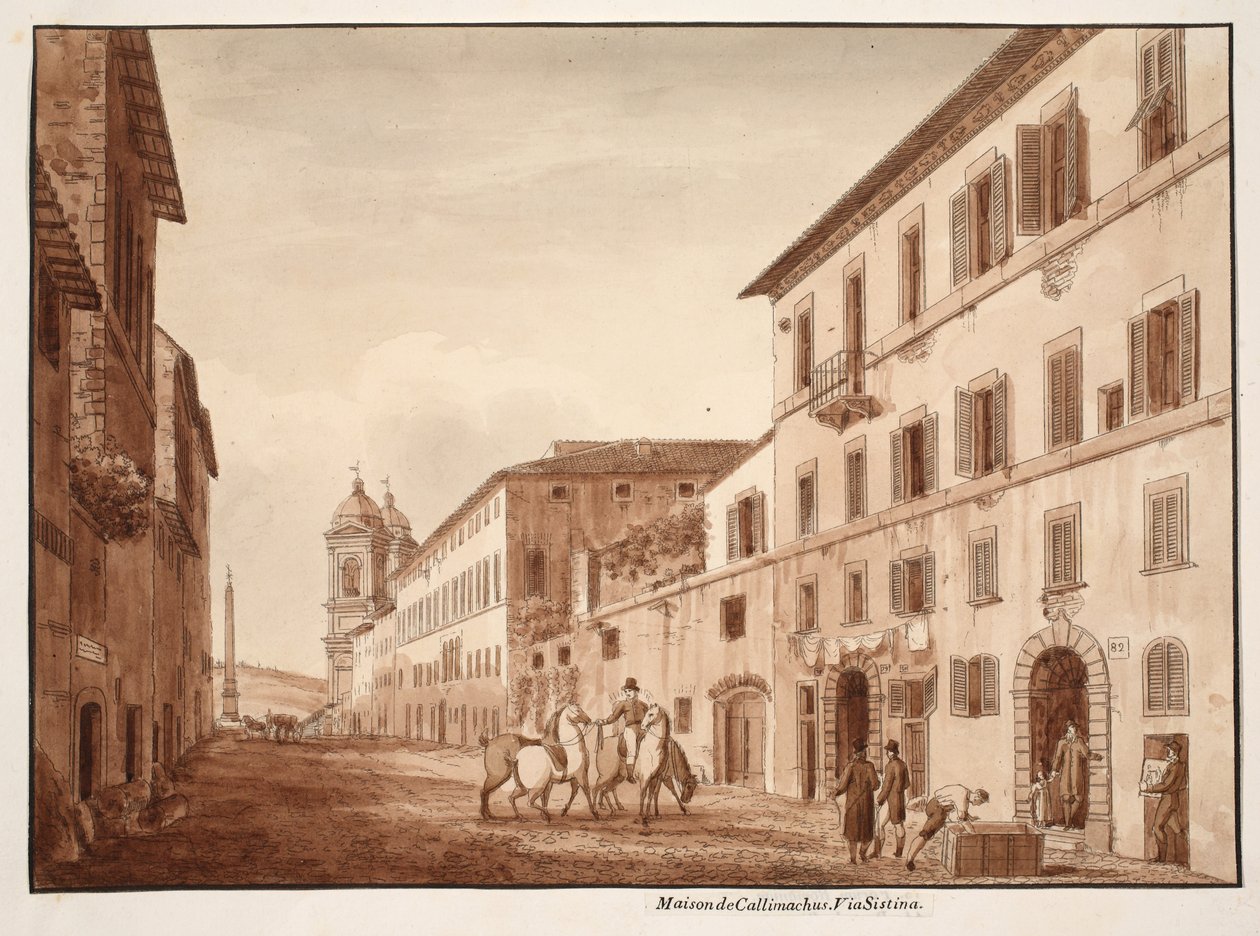 La Casa de Calímaco, Via Sistina, 1833 de Agostino Tofanelli