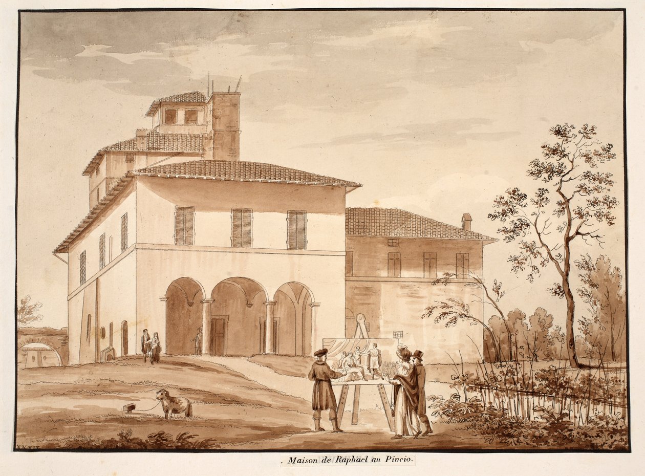 La casa de Rafael en el Pincio, 1833 de Agostino Tofanelli