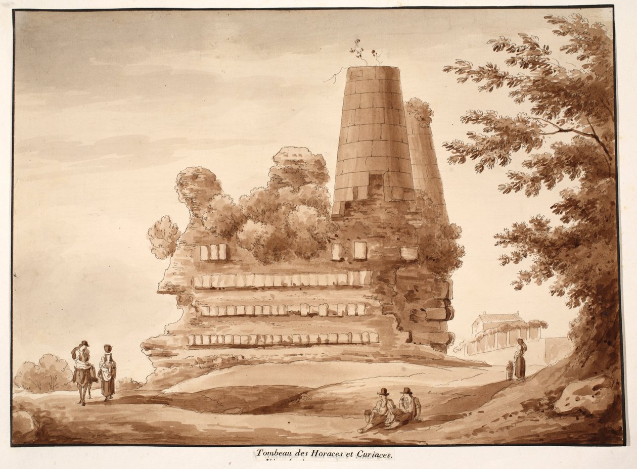 La tumba de los Horacios y Curiacios, 1833 de Agostino Tofanelli