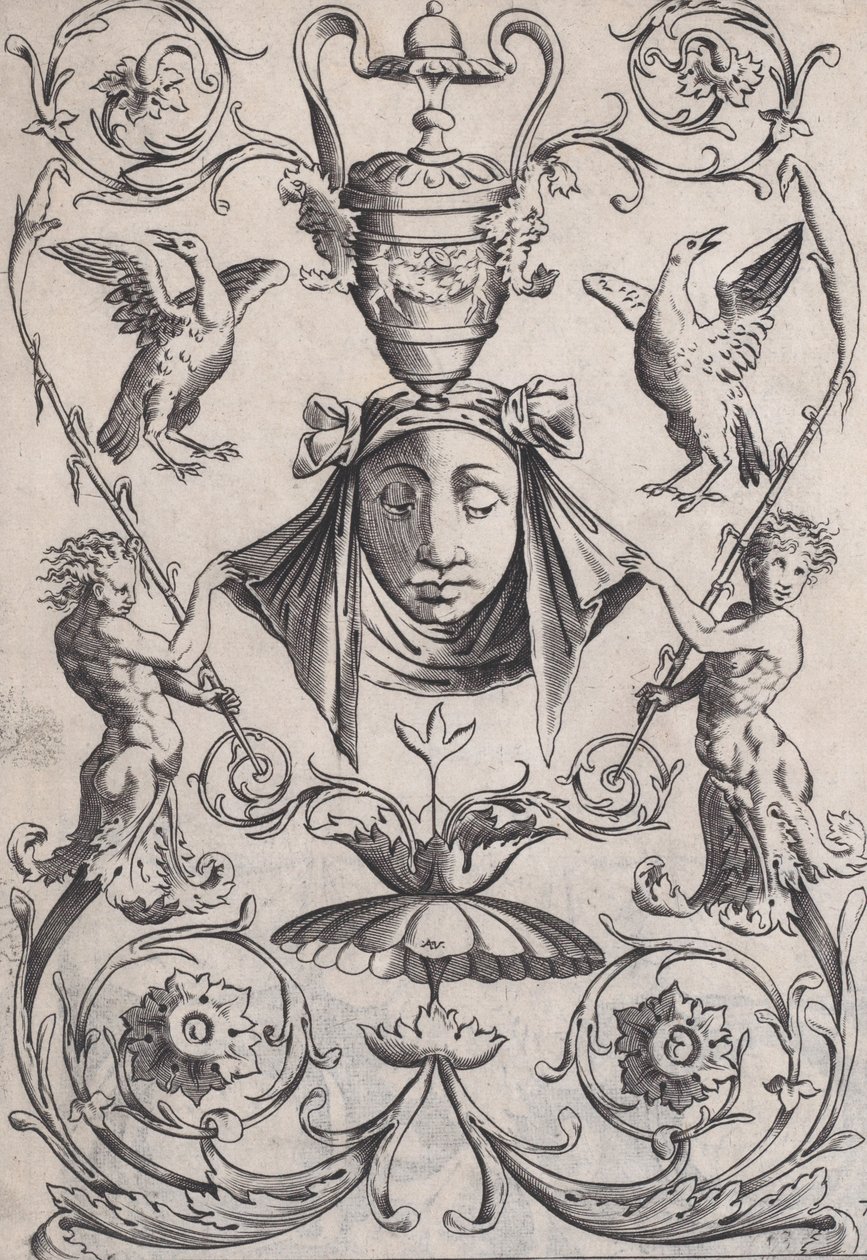 Panel ornamental, ca. 1514-36 de Agostino Veneziano