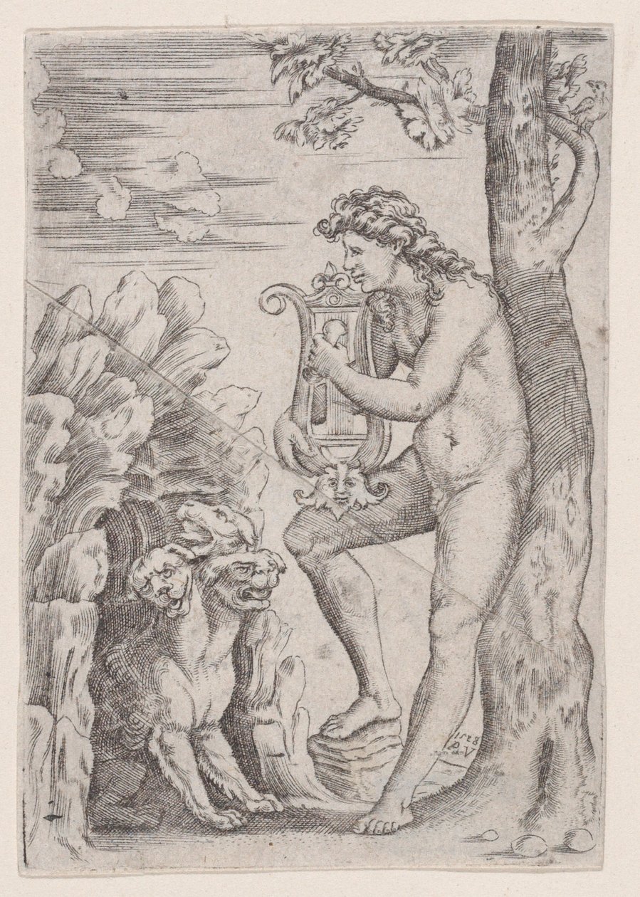 Orfeo, 1528 de Agostino Veneziano