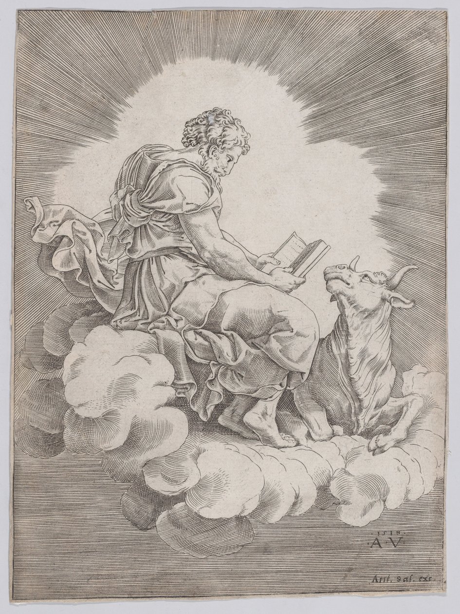 San Lucas, 1518 de Agostino Veneziano
