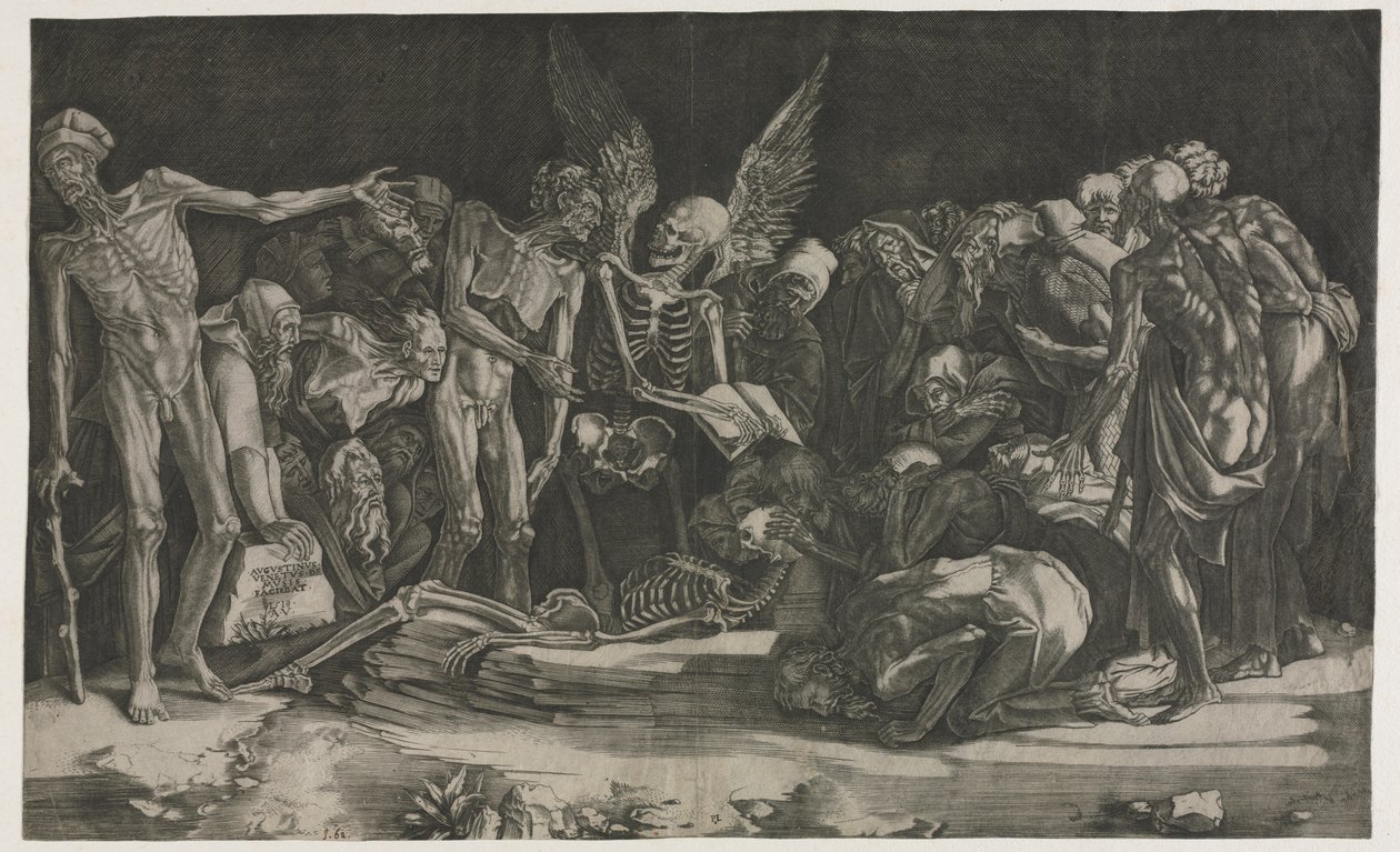 Skeletons, also known as Allegory of Death and Fame de Agostino Veneziano