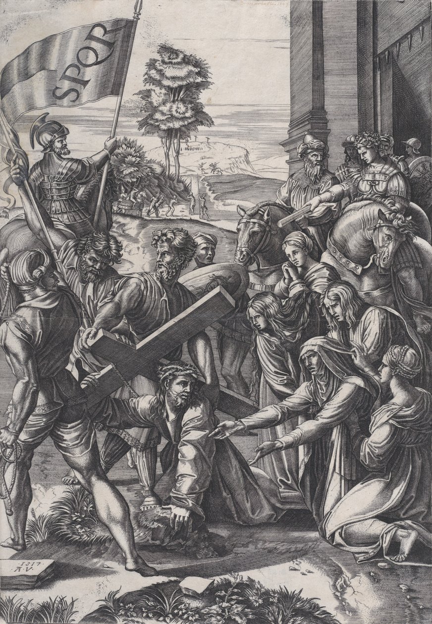 El Porte de la Cruz de Agostino Veneziano