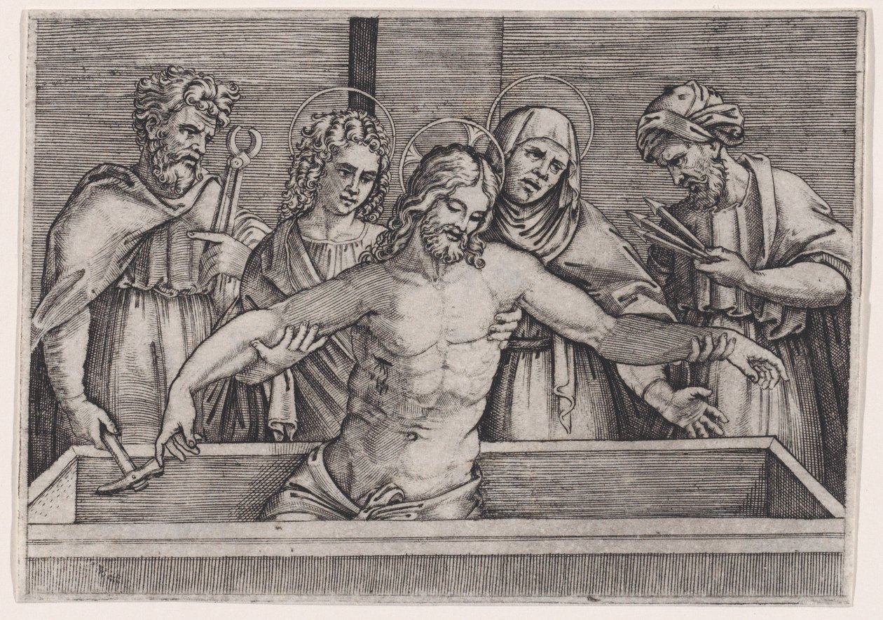 El entierro de Cristo, ca. 1514-36 de Agostino Veneziano