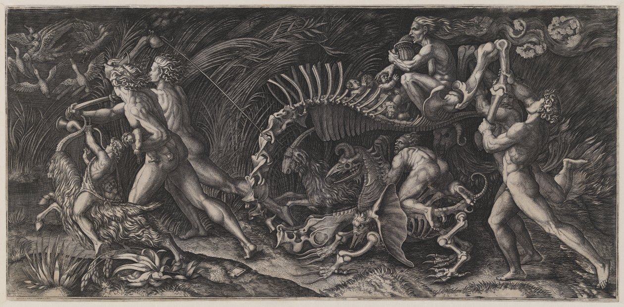 El cadáver ("Lo Stregozzo") de Agostino Veneziano