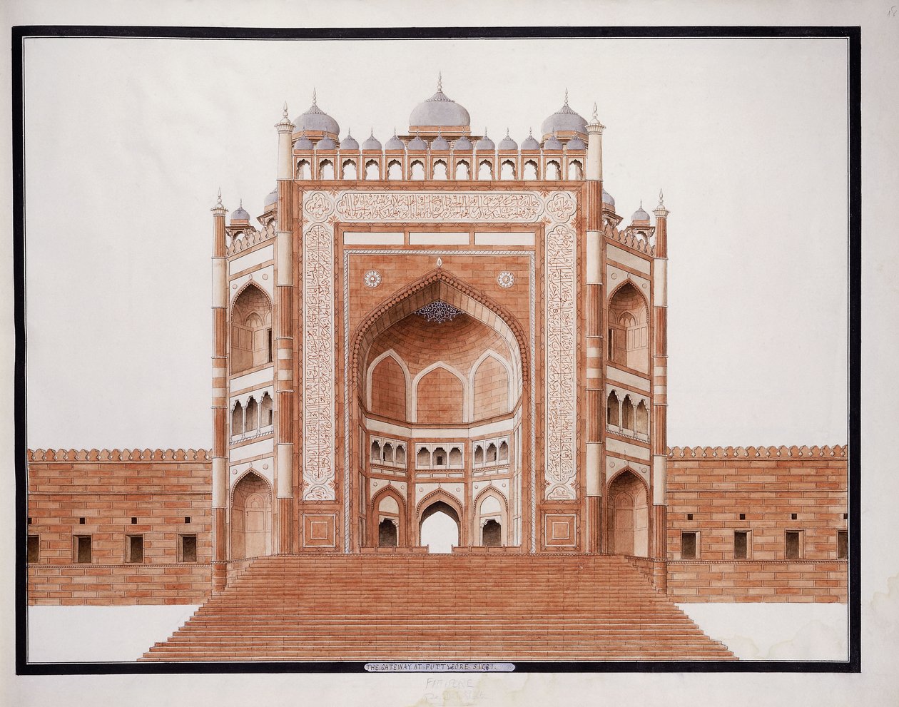 La Puerta en Futtypore, Sicri, c. 1815 de Agra School
