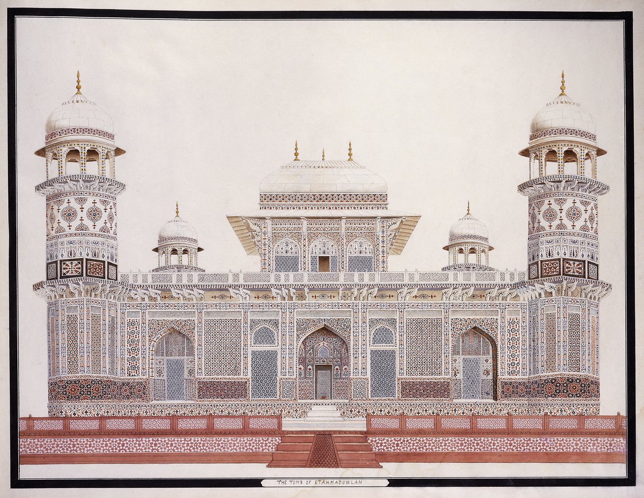 La Tumba de Etahmadowlah, c. 1815 de Agra School