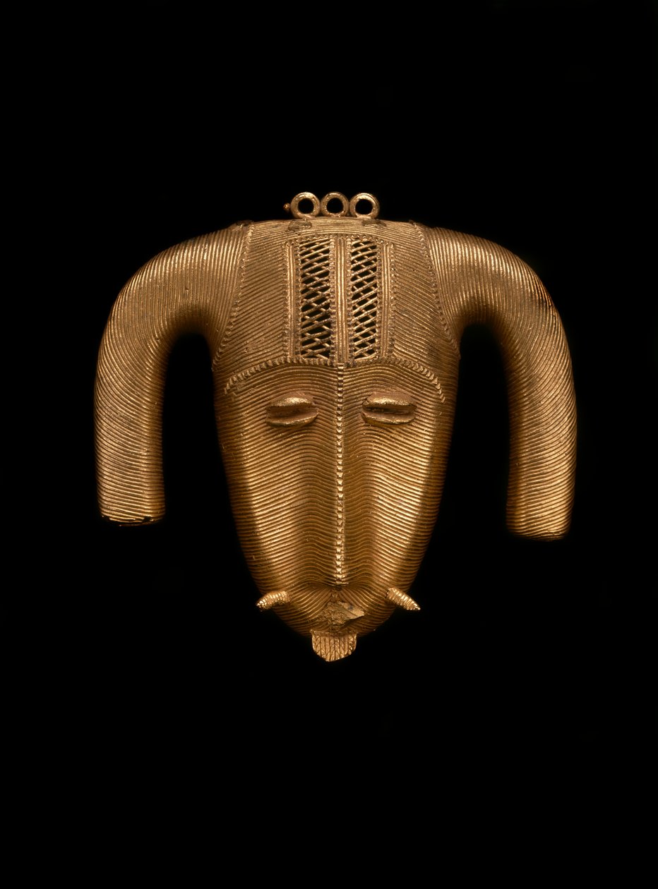 Colgante de cabeza de carnero, Costa de Marfil, c.1935 de Akan School