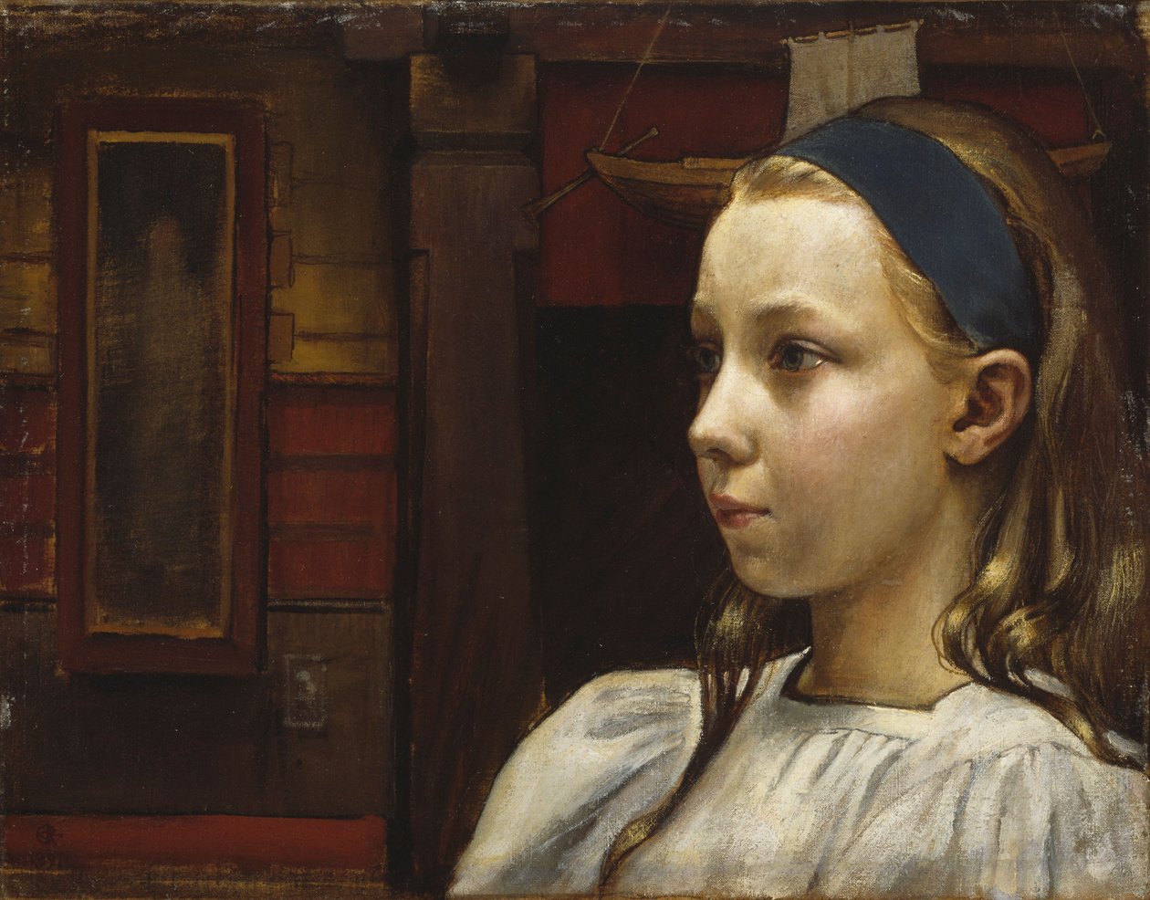 Cabeza de una niña, la pequeña Anna de Akseli Gallen-Kallela