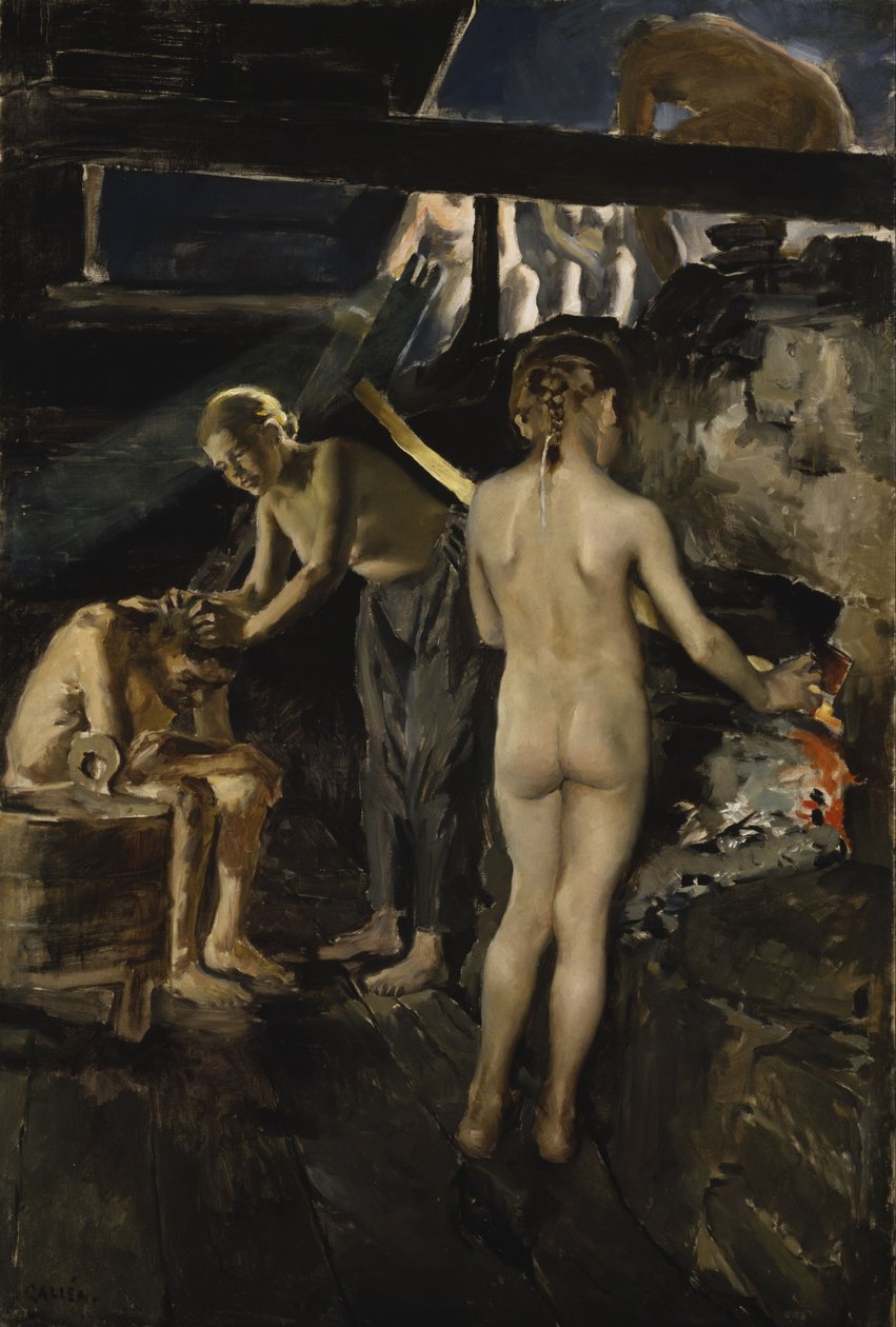 En la sauna de Akseli Gallen-Kallela