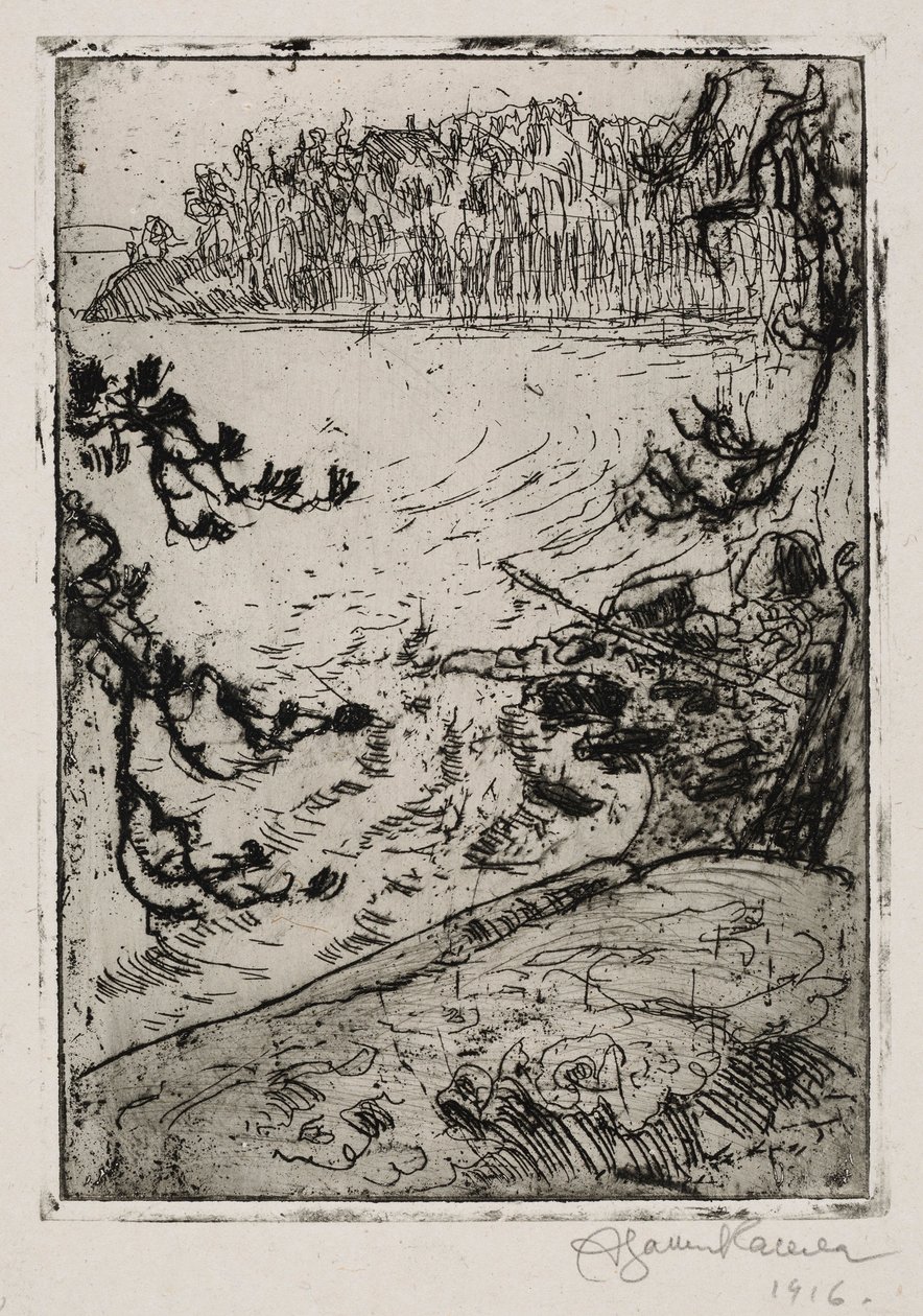 Paisaje junto al lago de Akseli Gallen-Kallela