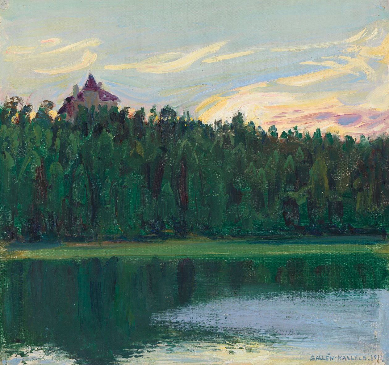 Paisaje junto al lago de Akseli Gallen-Kallela