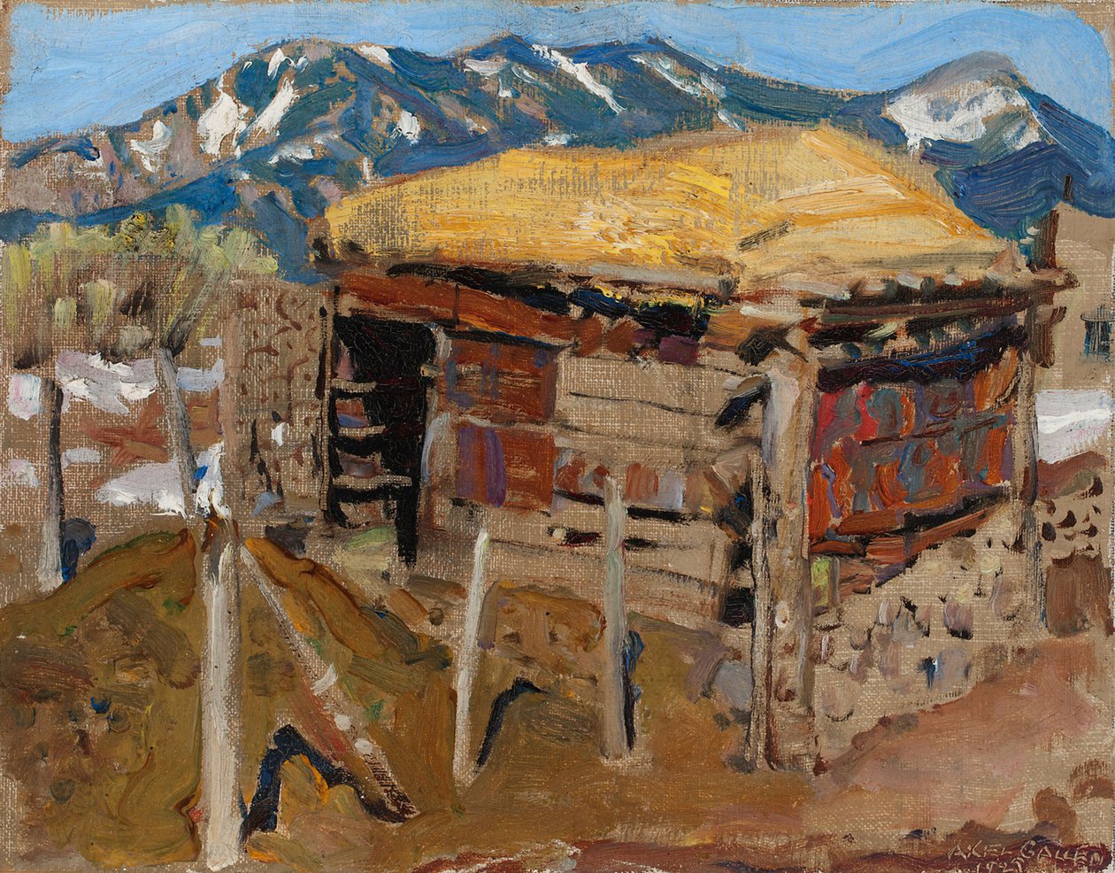 Cobertizo en las montañas Taos de Akseli Gallen-Kallela